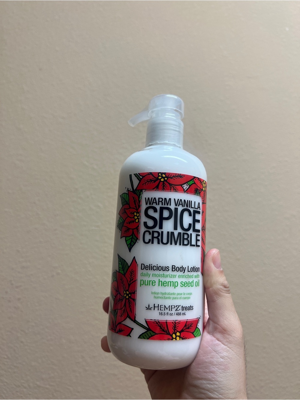 Hempz Warm Vanilla Spice Crumble- Delicious Body Moisturizer Lotion 16.5 oz